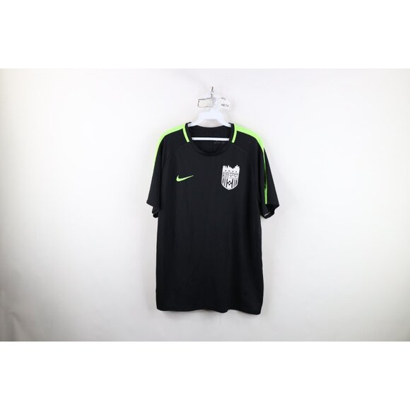 Nike Mens XL Distressed Spell Out Detroit Motor City Soccer Football Jersey - Picture 1 of 15